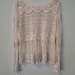 Sundance Lace Top M Medium shirt Romantic